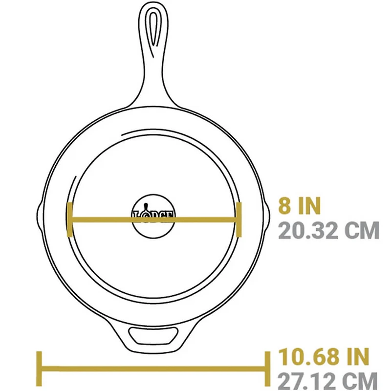 10.25 inch Seasoned Cast Iron Skillet - USA Icons