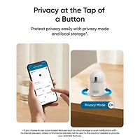 E30 Indoor Smart Security Camera with AI Powered Detection - White