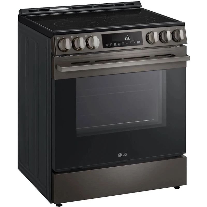6.3 Cu. Ft. Black Stainless Slide-In Smart Electric Range
