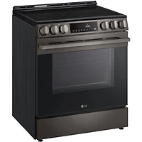 6.3 Cu. Ft. Black Stainless Slide-In Smart Electric Range