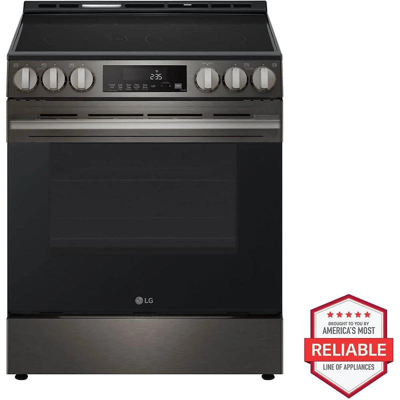 6.3 Cu. Ft. Black Stainless Slide-In Smart Electric Range