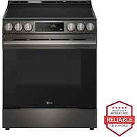 6.3 Cu. Ft. Black Stainless Slide-In Smart Electric Range
