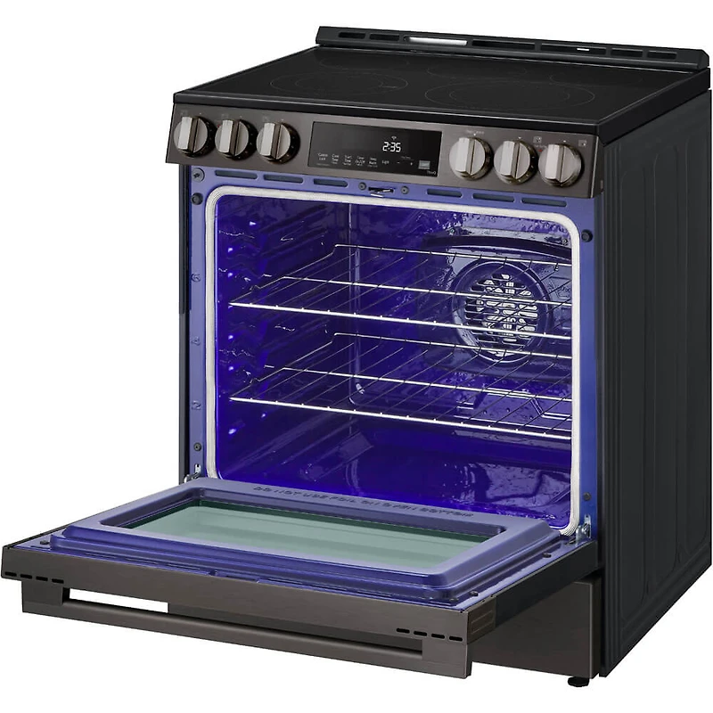 6.3 Cu. Ft. Black Stainless Slide-In Smart Electric Range