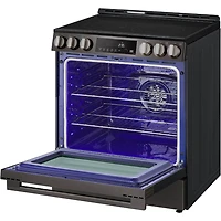 6.3 Cu. Ft. Black Stainless Slide-In Smart Electric Range