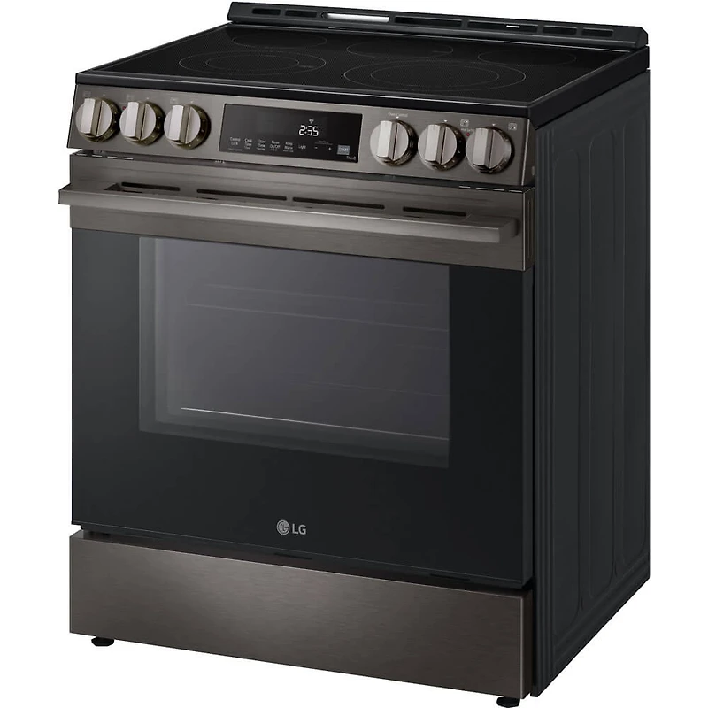 6.3 Cu. Ft. Black Stainless Slide-In Smart Electric Range