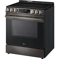 6.3 Cu. Ft. Black Stainless Slide-In Smart Electric Range