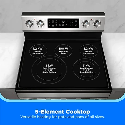6.3 Cu. Ft. Stainless Freestanding Electric Convection Smart Range