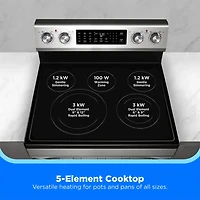 6.3 Cu. Ft. Stainless Freestanding Electric Convection Smart Range