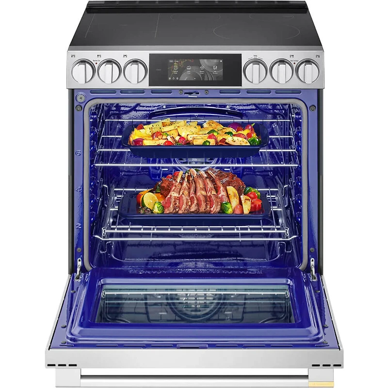 6.3 Cu. Ft. Stainless Slide-In Electric Convection Smart Induction Range with AI Gourmet Camera