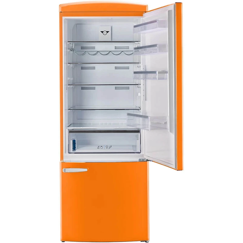17 Cu. Ft. Creamsicle Orange Classic Retro Counter-Depth Bottom Freezer Refrigerator