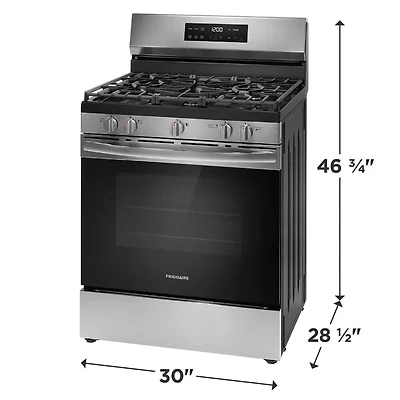 5.1 Cu. Ft. Stainless Freestanding Gas Range with Steam Clean