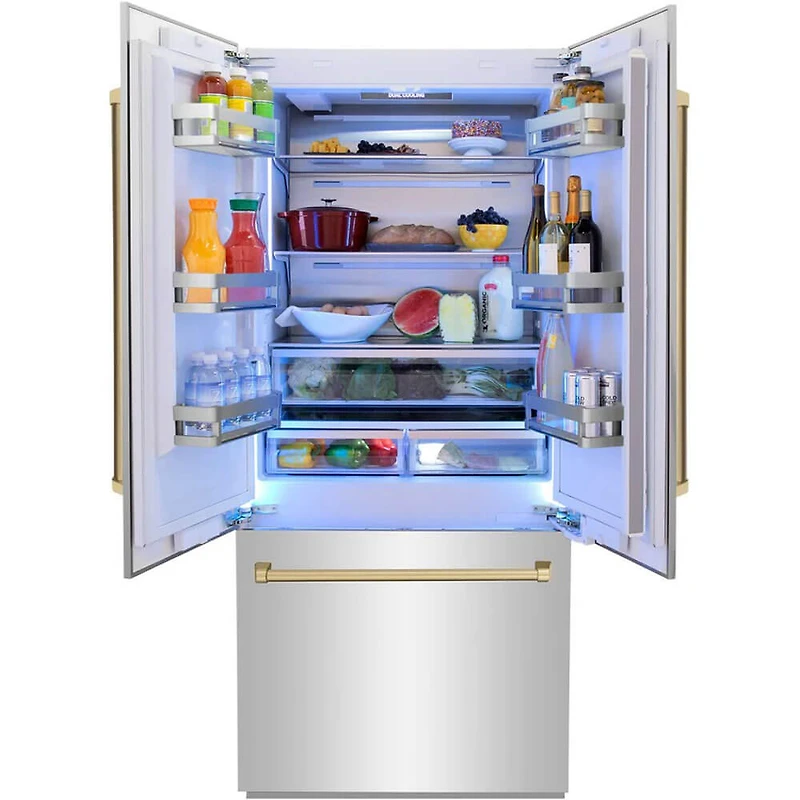 19.6 Cu. Ft. Stainless with Champagne Bronze Accents French Door Refrigerator