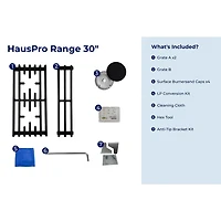 4.2 Cu. Ft. Stainless and Satin Brass HausPro Freestanding Dual Fuel Convection Range