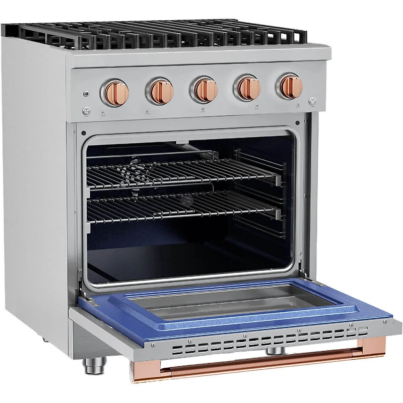 4.2 Cu. Ft. Stainless and Rose Gold HausPro Freestanding Dual Fuel Convection Range