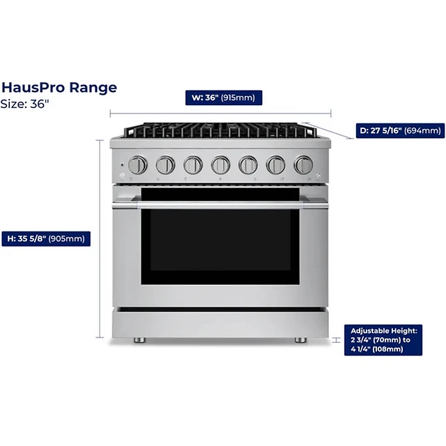 5.2 Cu. Ft. Stainless Freestanding Dual Fuel Convection Range