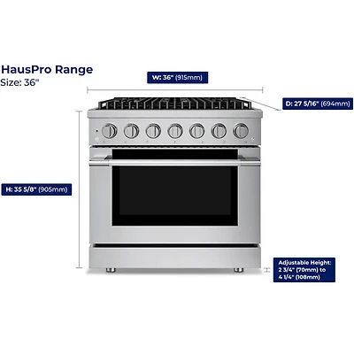 5.2 Cu. Ft. Stainless Freestanding Dual Fuel Convection Range