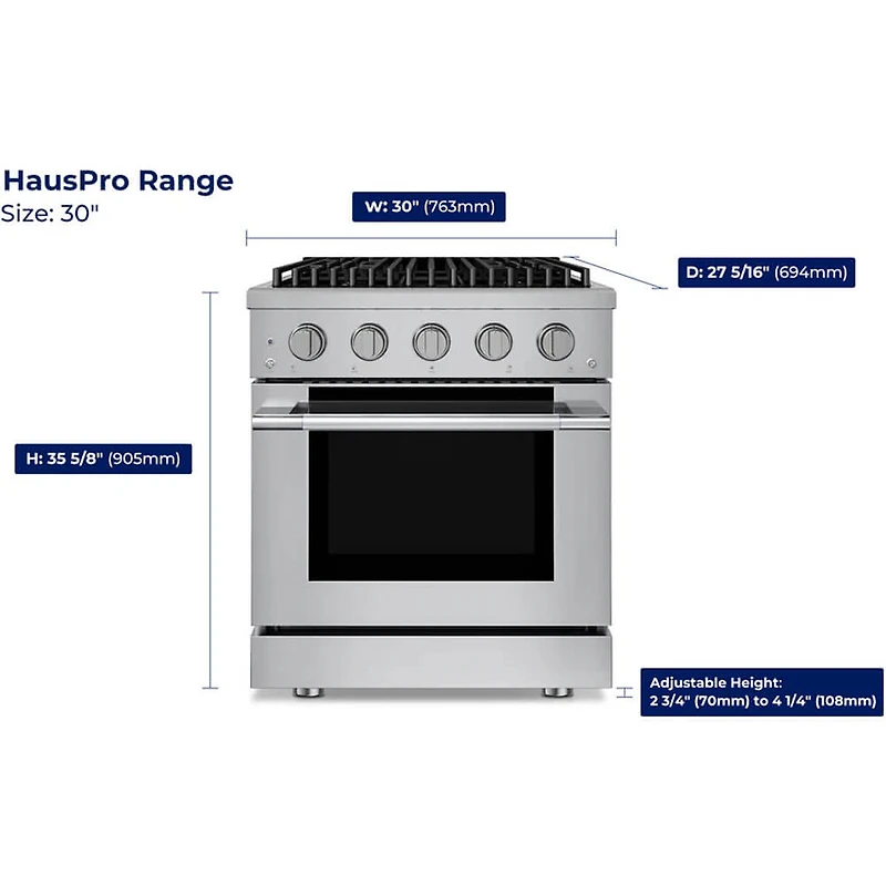 4.2 Cu. Ft. Stainless and Matte Black Slide-In Convection Gas Range