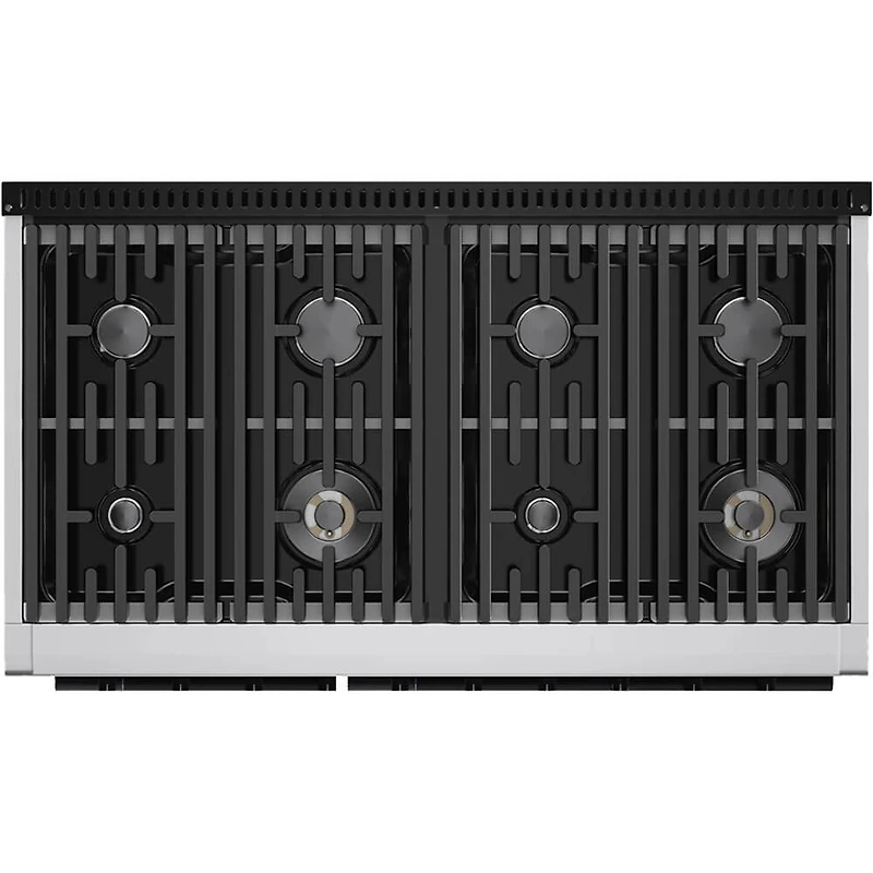 6.7 Cu. Ft. Stainless and Matte Black Slide-In Double Oven Gas Convection Range