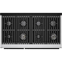 6.7 Cu. Ft. Stainless and Matte Black Slide-In Double Oven Gas Convection Range