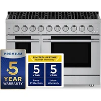 6.7 Cu. Ft. Stainless and Rose Gold Slide-In Double Oven Gas Convection Range