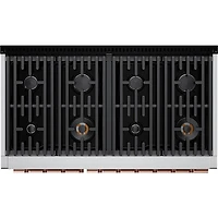 6.7 Cu. Ft. Stainless and Rose Gold Slide-In Double Oven Gas Convection Range
