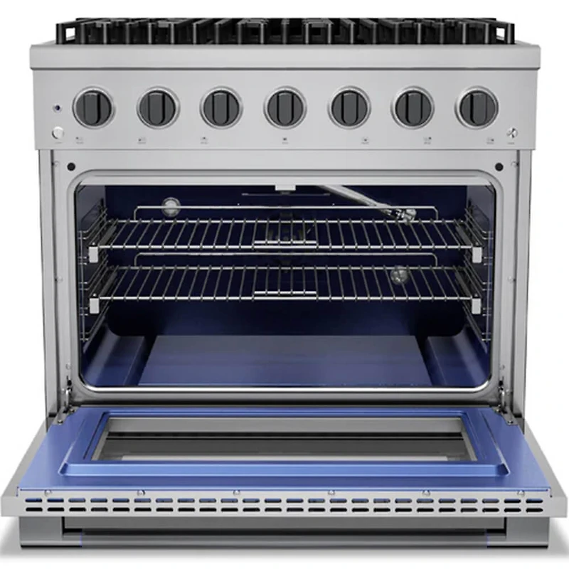 5.2 Cu. Ft. Stainless and Black Stainless Freestanding Dual Fuel Convection Range