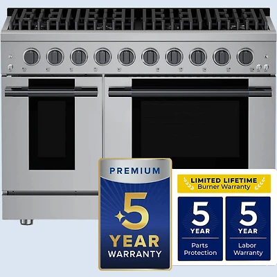 6.7 Cu. Ft. Stainless Stainless Freestanding Double Oven Duel Fuel Convection Range