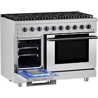 6.7 Cu. Ft. Stainless Stainless Freestanding Double Oven Duel Fuel Convection Range