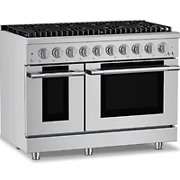 6.7 Cu. Ft. Stainless Freestanding Double Oven Duel Fuel Convection Range