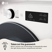 7.4 Cu. Ft. White Front Load Smart Electric Dryer