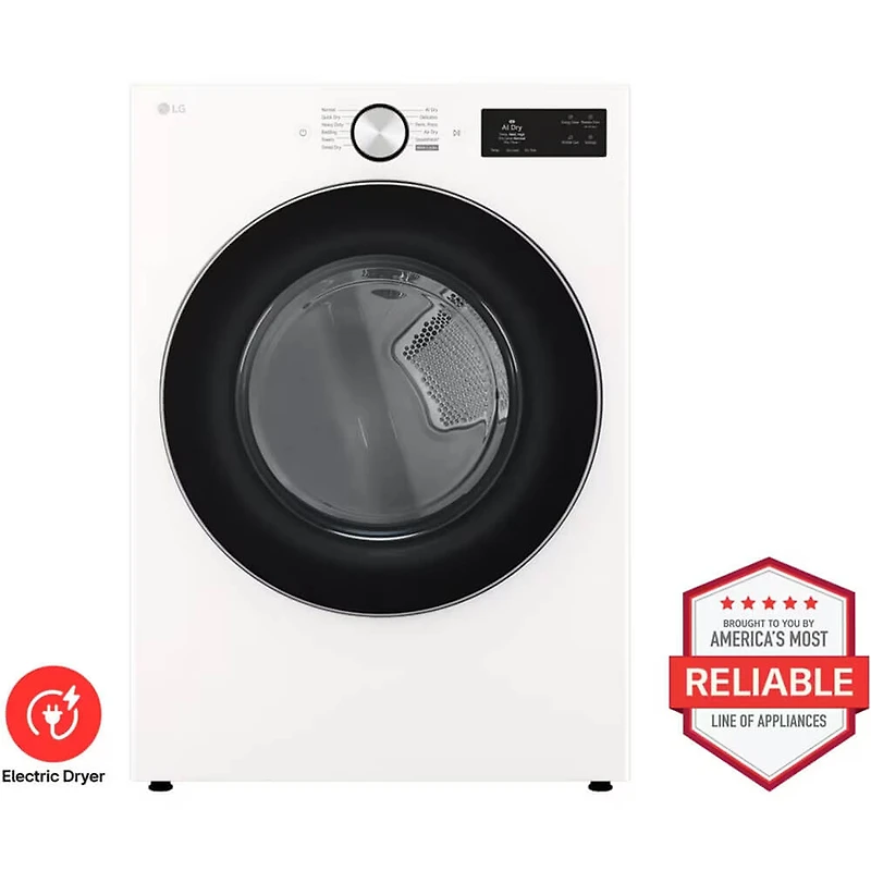 7.4 Cu. Ft. White Front Load Smart Electric Dryer