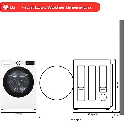 5.0 Cu. Ft. Alpine White Front Load Smart Washer