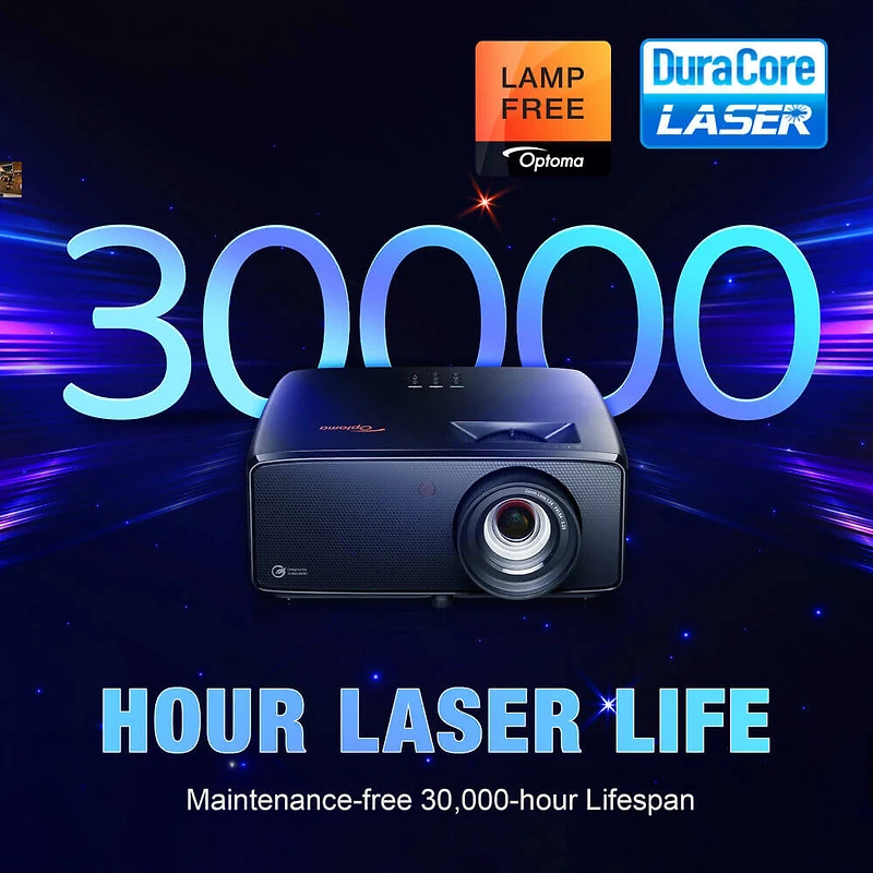 4600-Lumen Full HD Laser DLP Home Theater and Gaming Laser Projector - Black