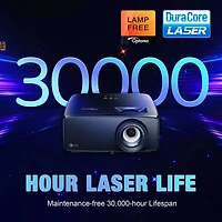 4600-Lumen Full HD Laser DLP Home Theater and Gaming Laser Projector - Black