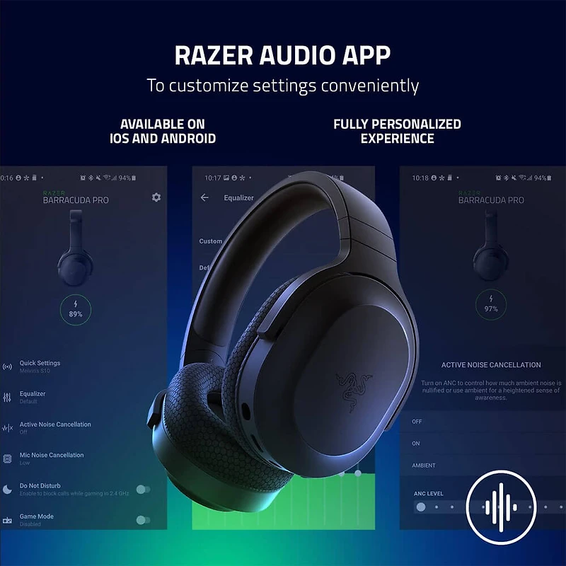 Barracuda X Wireless and Bluetooth Gaming Headset - Black