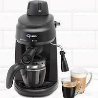 Steam Espresso and Cappuccino Machine - Black - Factory Certified Refurbished