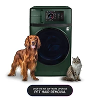 4.8 Cu. Ft. Jade Green Front Load Smart Washer/Ventless Inverter Heat Pump Dryer Combo