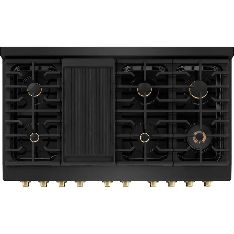 6.7 Cu. Ft. Black Stainless Double Oven Dual Fuel Range