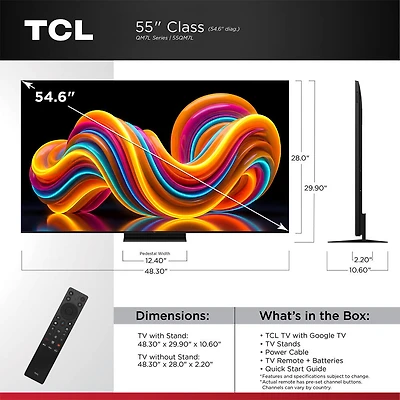 inch Class QM7L Series 4K SQD-Mini LED Smart Google TV