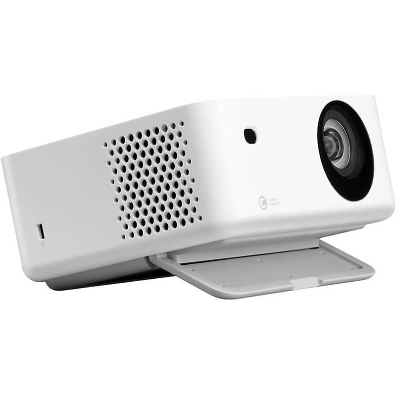  1200 Lumen Full HD 1080p Portable Laser Projector White Compact Smart Ready HDR WiFi Bluetooth Streaming Bundle HDMI Cable CPS 12 Month Protection Plan Included