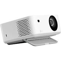  1200 Lumen Full HD 1080p Portable Laser Projector White Compact Smart Ready HDR WiFi Bluetooth Streaming Bundle HDMI Cable CPS 12 Month Protection Plan Included