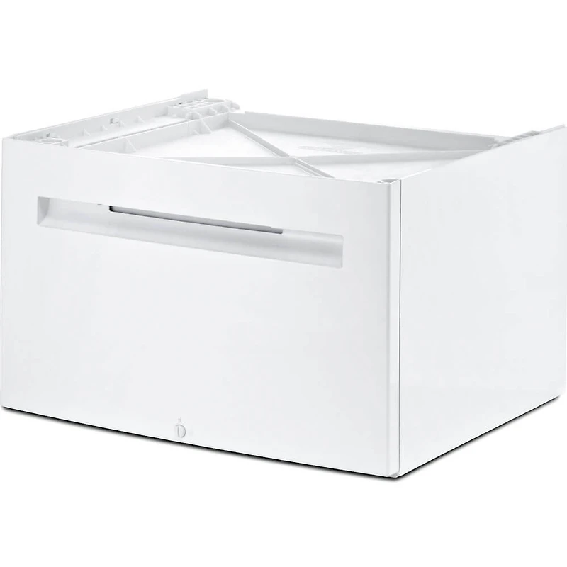 24 inch White Laundry Pedestal with Storage Drawer for Dryers