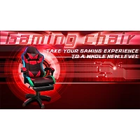 Bluetooth Rocking LED Gaming Chair with Foot Rest and Speakers