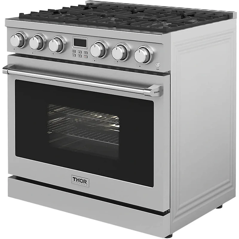 6 Cu. Ft. Stainless Contemporary Professional Freestanding Liquid Propane Convection Range