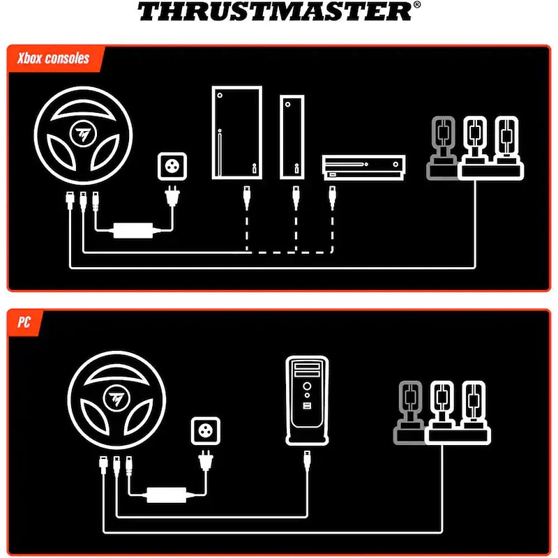 T598 Direct Axial Drive Force Feedback Racing Wheel and Pedal Set - Xbox Series X|S, One, PC