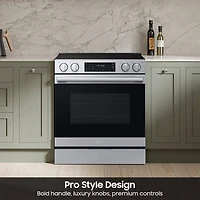 6.3 Cu. Ft. Bespoke Stainless Slide-In True Convection Smart Electric Range