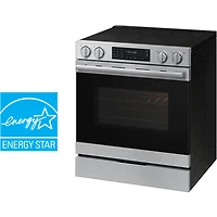 6.3 Cu. Ft. Bespoke Stainless Slide-In True Convection Smart Electric Range