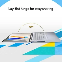  Vivobook 16 Laptop 16 inch WUXGA IPS Display Intel Core i7 13620H 16GB DDR4 RAM 512GB PCIe SSD WiFi 5 Windows 11 Cool Silver Bundle Antivirus Mouse Pad Screen Cleaner 24 Month CPS Warranty