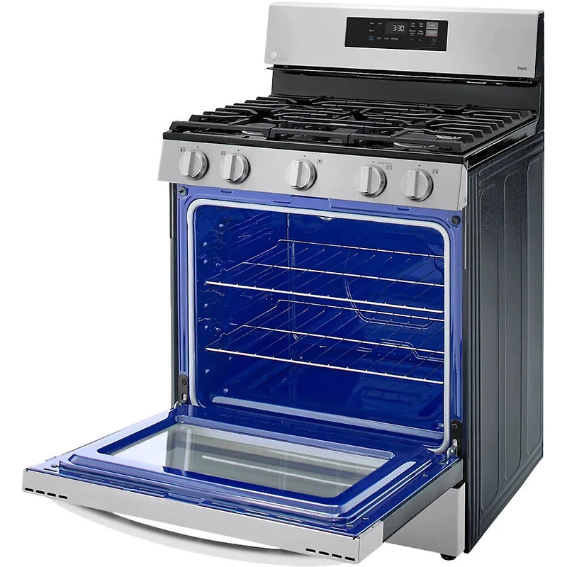 5.8 Cu. Ft. Stainless Freestanding Smart Gas Range with EasyClean
