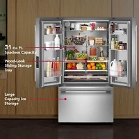 30.52 Cu. Ft. Stainless French Door Refrigerator